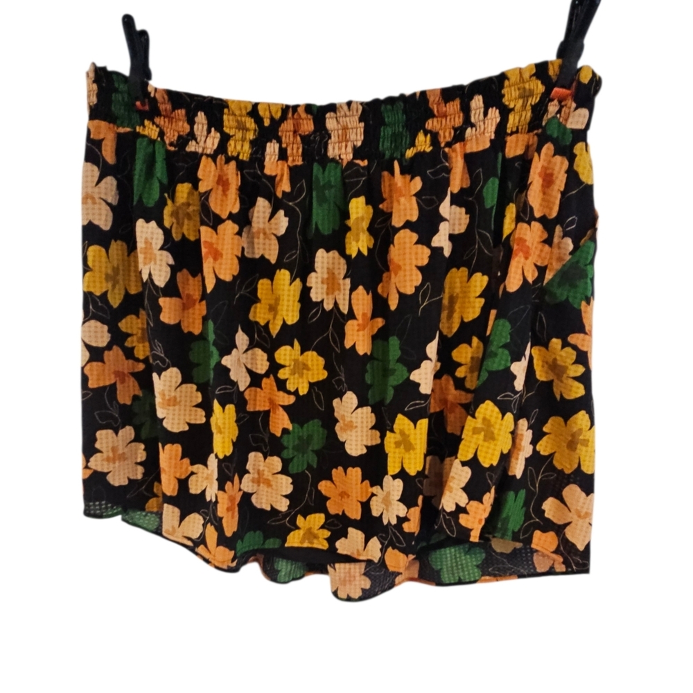 Who What Wear Black And Yellow Floral Skirt Size 3x — image 2 of 5